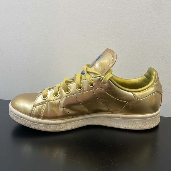 Adidas Originals Stan Smith Legacy Sneaker Gold Metallic kids women’s size US4 - Picture 4 of 12